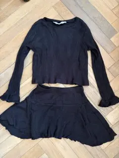 H&M ラメトップス＆スカート セット CN130cm