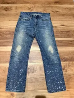 GOWESTペイント加工 デニムパンツ