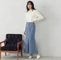最終お値下げ♪COMME CA IZM デニムマーメイドスカート(9)