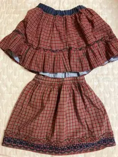 Tsu.様専用ファミリア　女の子　チェックスカート110