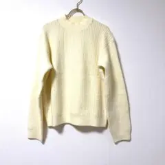 ✨完売✨ ユニクロ L ライトスフレヤーン モックネック セーター ニット 白