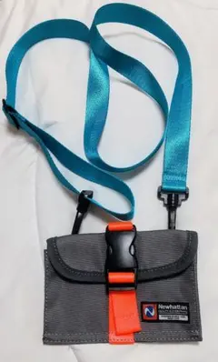 Newhattan ミニショルダーバッグ グレー×オレンジのサムネイル