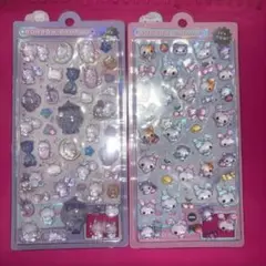 ボンボンドロップ キャラクターシール 2シートセット　ネコ　うさぎ