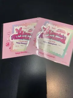 ミニーのファンダーランド パルパルーザ 卒業しない旅行 限定ステッカー　2点