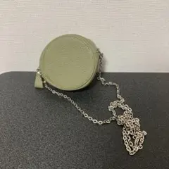 丸型 ショルダーバッグ チェーンバッグ グリーン