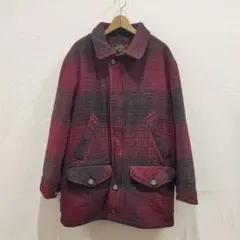 Eddie Bauer 80's 黒タグ ウールチェック ワークジャケット