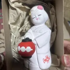 【未使用】博多人形 お祭り 提灯持ち 女の子 置物 わらべ人形 昭和レトロのサムネイル