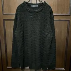 nano・universe ナノユニバース セーター 黒 ニット クルーネック