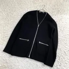 17144✨ジョンローレンスサリバン 2024AW ジップカーディガン ブラックのサムネイル