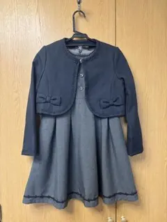 ネイビー ジャケット付きフォーマルドレス