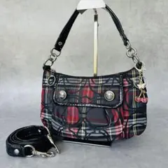 Y2K COACH POPPY Tartan Check Grooby 2WAY