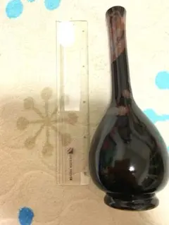 堤焼　一点物　フラワーベース　和　陶器　焼き物　茶色　モダン　茶道