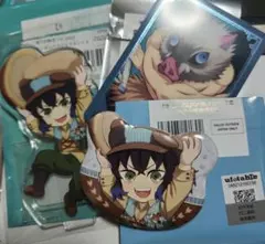 鬼滅の刃　アクリルスタンド　缶バッジ　カード　嘴平伊之助