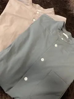 GU ボタン付き長袖シャツ 2色セット