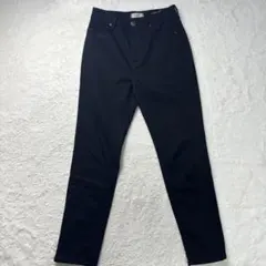 YANUK highwaist Ruth テーパード　ブラックデニムパンツ 26