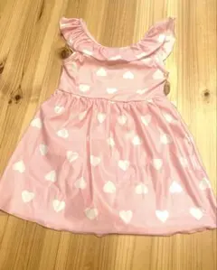 [一度だけ着用] 美品　ハート柄　ワンピース水着 130