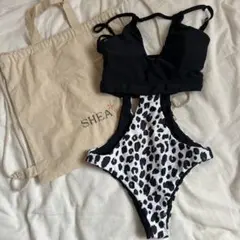 SHEA ワンピースビキニ　ヒョウ柄
