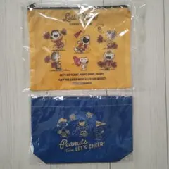 【新品未使用！】スヌーピー ファスナーポーチ＆ランチバッグ セット☆