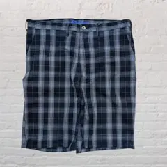 【Dickies】チェック柄5ポケットコットンハーフパンツ W38