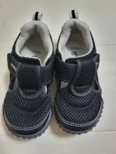 ミキハウス　ダブルビー　MIKI HOUSE　サンダル　靴　15cm　ブラック