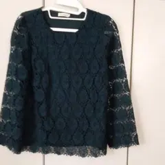 レース　トップ　Tシャツ風
