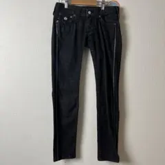 883トゥルーレリジョン USA製 ブラック デニムパンツ　ラインストーン