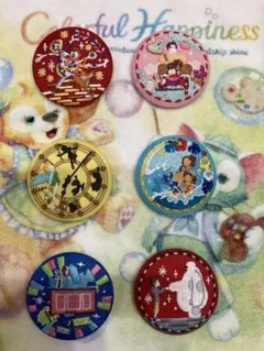 ディズニー刺繍缶バッジ2 （6個セット）