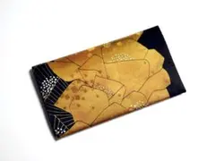 着物リメイク金色の花模様のご祝儀袋入れ