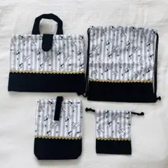 【新品】ディズニー101DALMATIANSの４点 レッスンバッグ 巾着お手提げ