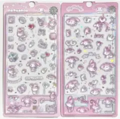 【海外限定・正規品】サンリオ マイメロディ 3D 立体　シール 2枚