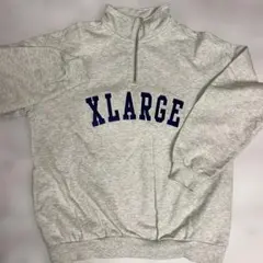 XLARGE ハーフジップ スウェットシャツ グレー