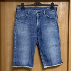 エヌハリウッド デニムハーフパンツ 40 カットオフ ブルー Lのサムネイル