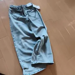 新品　h＆m ワイドレッグ　デニム　ハート　120のサムネイル