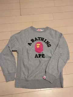 AAPE BY A BATHING APE クルーネック トレーナー　グレー