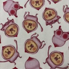 約縦48×50㎝　こびとづかん　カクレモモジリ　生地　はぎれ
