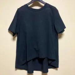 mizuiro ind ミズイロインド クルーネックフレアーTシャツ ブラックのサムネイル