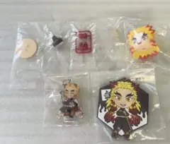 鬼滅の刃 ミニフィギュア ローソン 一番くじ ラバーチャーム 煉獄