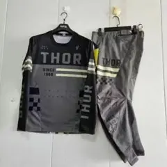 THOR バイクウェアセット Lサイズ グレー