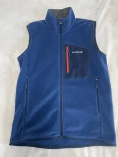 モンベル クリマプラス100 ジップベスト Men's ネイビー L