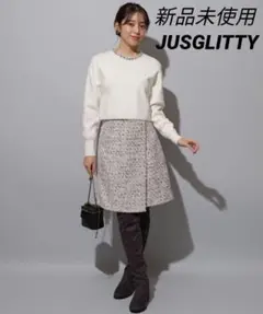 JUSGLITTY サイドプリーツミニスカート 黒 ss - メルカリ