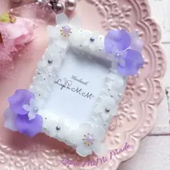 【受注製作】クリア ホイップデコ 硬質トレカケース 花 桜 パープル 春 韓国