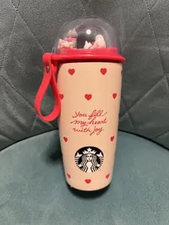 Starbucks ハート柄タンブラー 猫フィギュア付き