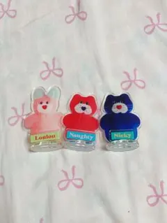 【美品】mojojojo アクリルスタンドコレクション　赤ネコ　青ネコ　うさぎ