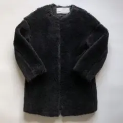 ★美品★ティッカ ウールファーノーカラーコート ボア TICCA ブラック 黒 TICCA（ティッカ）の「【TICCA /ティッカ】ウールファーノー