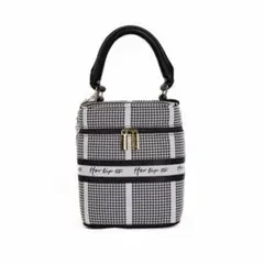 【美品】HLT Jacquard Vanity Bag silver