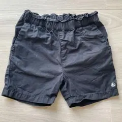 プチバトー　ブラックフリル付きショートパンツ 128cm