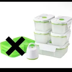 FOSAフォーサ角形 (中4個、大1個) 真空保存容器 取扱説明書あり