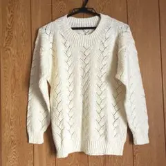 ホワイト　セーター　白ニット　ホワイト