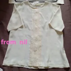 【from nil】未使用タグ付き　オフハワイト　サラサラ半袖ブラウスのサムネイル