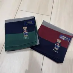 Polo Ralph Lauren ストライプハンカチ 2枚セット　ポロベア